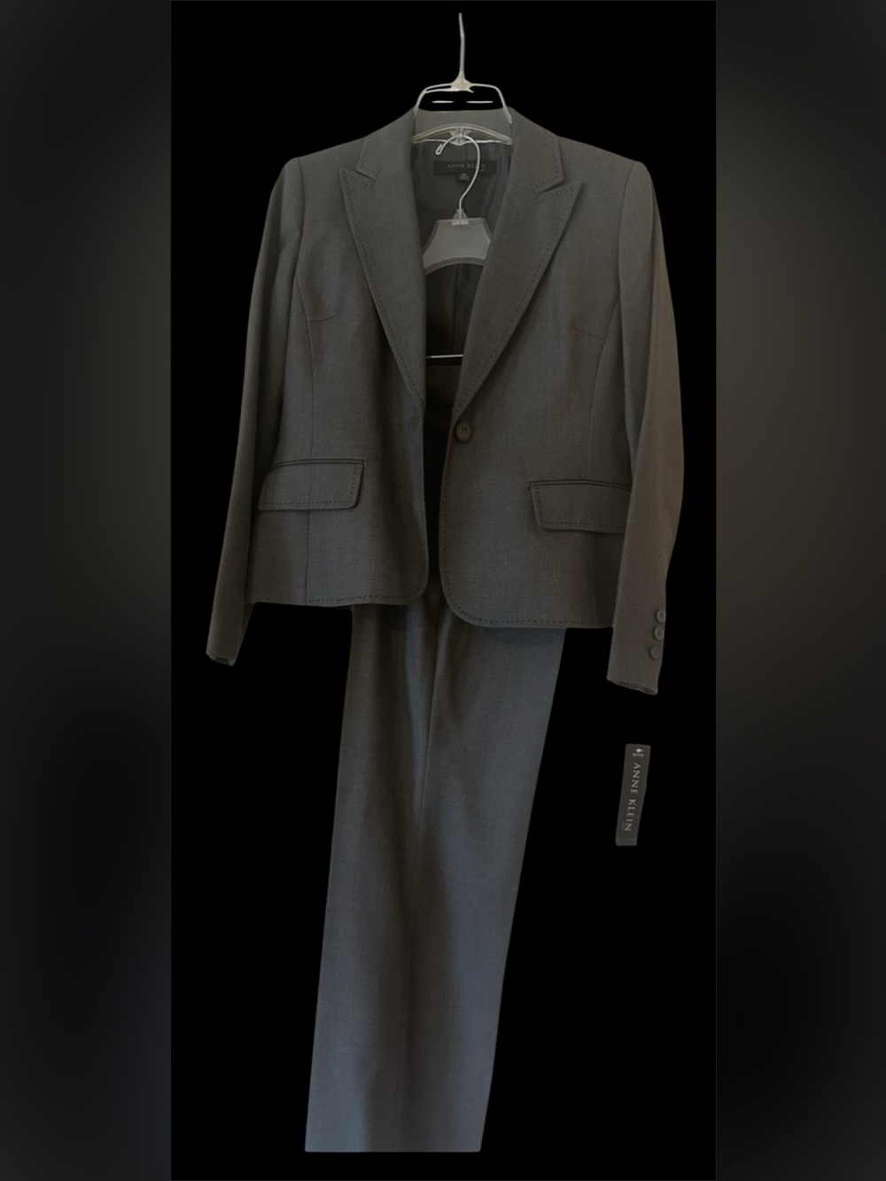 Anne Klein Gray Women's Tailored Suit Jacket & Pants